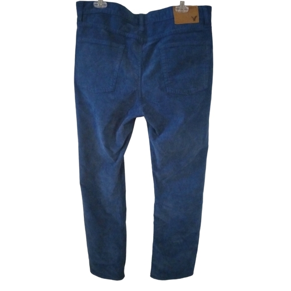 Corduroy Jeans Retro American Eagle Blue Straight Streetwear 80s Vibes 34x34 - Picture 7 of 10